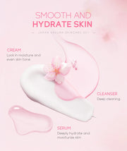 LAIKOU Sakura Skin Care Set Facial Cleanser Face Cream Essence Facial  Eye Cream