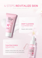 LAIKOU Sakura Skin Care Set Facial Cleanser Face Cream Essence Facial  Eye Cream