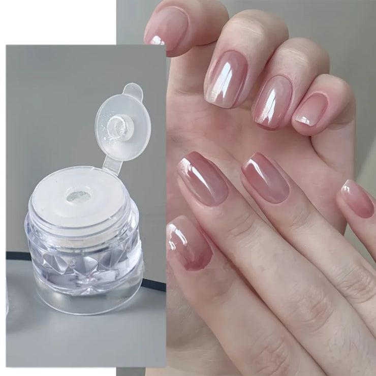 1Pcs Moonlight Chrome Powder Silver Pearl Shimmer Powder with Mirror Effect Pearl Effect Chrome