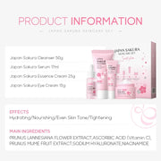 LAIKOU Sakura Skin Care Set Facial Cleanser Face Cream Essence Facial  Eye Cream