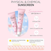 4pcs/Bag Sakura Skin Care Sets Facial Cleanser Face Face Toner Sunscreen Moisturizing