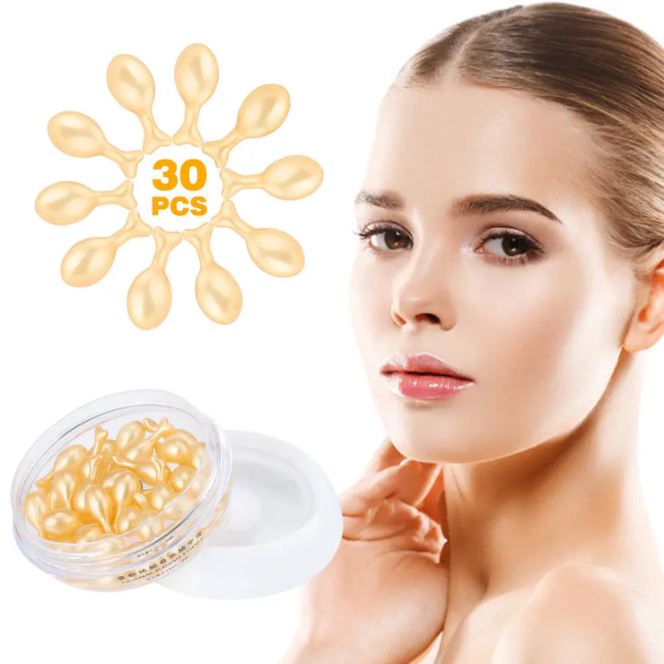 30Pcs Hyaluronic Acid Capsules Serum Hydrating Repair Moisturizing Essence Liquid Facial