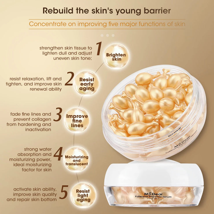 30Pcs Hyaluronic Acid Capsules Serum Hydrating Repair Moisturizing Essence Liquid Facial