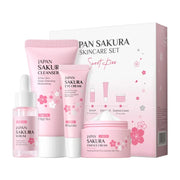 LAIKOU Sakura Skin Care Set Facial Cleanser Face Cream Essence Facial  Eye Cream