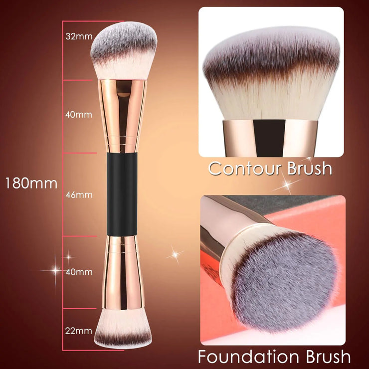 Foundation Makeup Brush, Double Ended Makeup Brushes For Blending Liquid Powder