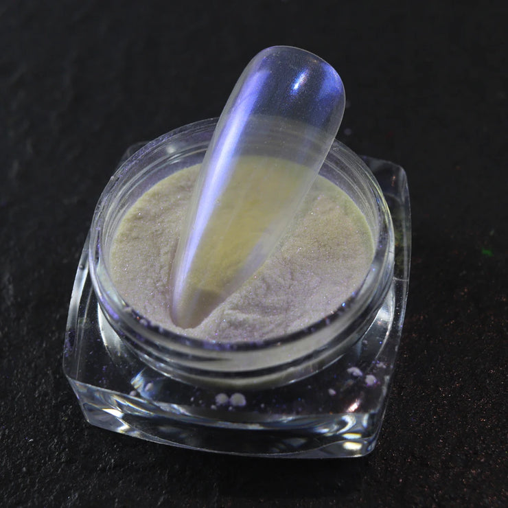 1Pcs Moonlight Chrome Powder Silver Pearl Shimmer Powder with Mirror Effect Pearl Effect Chrome