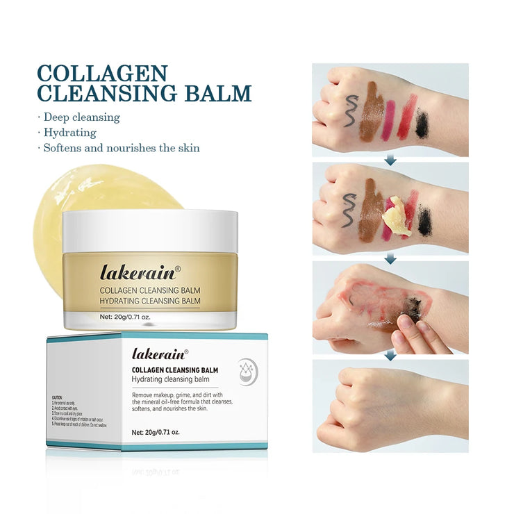 Pro-Collagen Cleansing Balm 3in1 Facial Cleanser For All Skin Types Soften Deep Cleanse