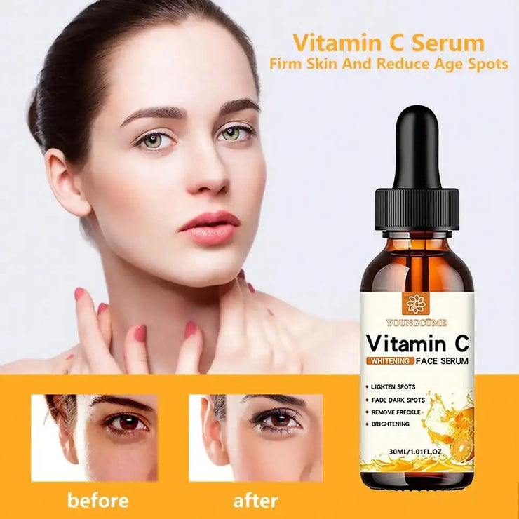 Vitamin C Facial Essence Contains Hyaluronic Acid Dark Spot Remover Moisturizing Repair Anti-aging Essence