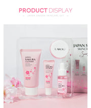 LAIKOU Sakura Skin Care Set Facial Cleanser Face Cream Essence Facial  Eye Cream