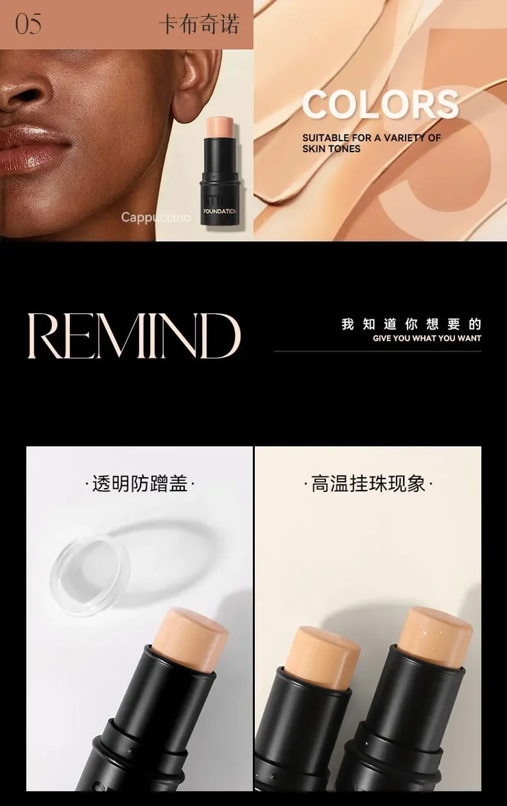 Matte Concealer Stick Moisturizing Liquid Foundation Cover Acne Eye Dark Circle Modify Skin Tone