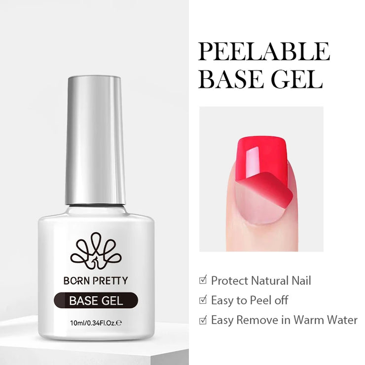 BORN PRETTY 15ml Jelly White Nude Non Stick Hand Solid Extension Nail Gel Polish