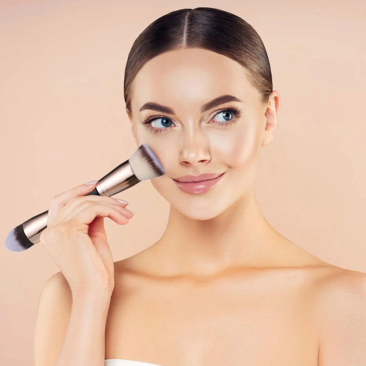 Foundation Makeup Brush, Double Ended Makeup Brushes For Blending Liquid Powder