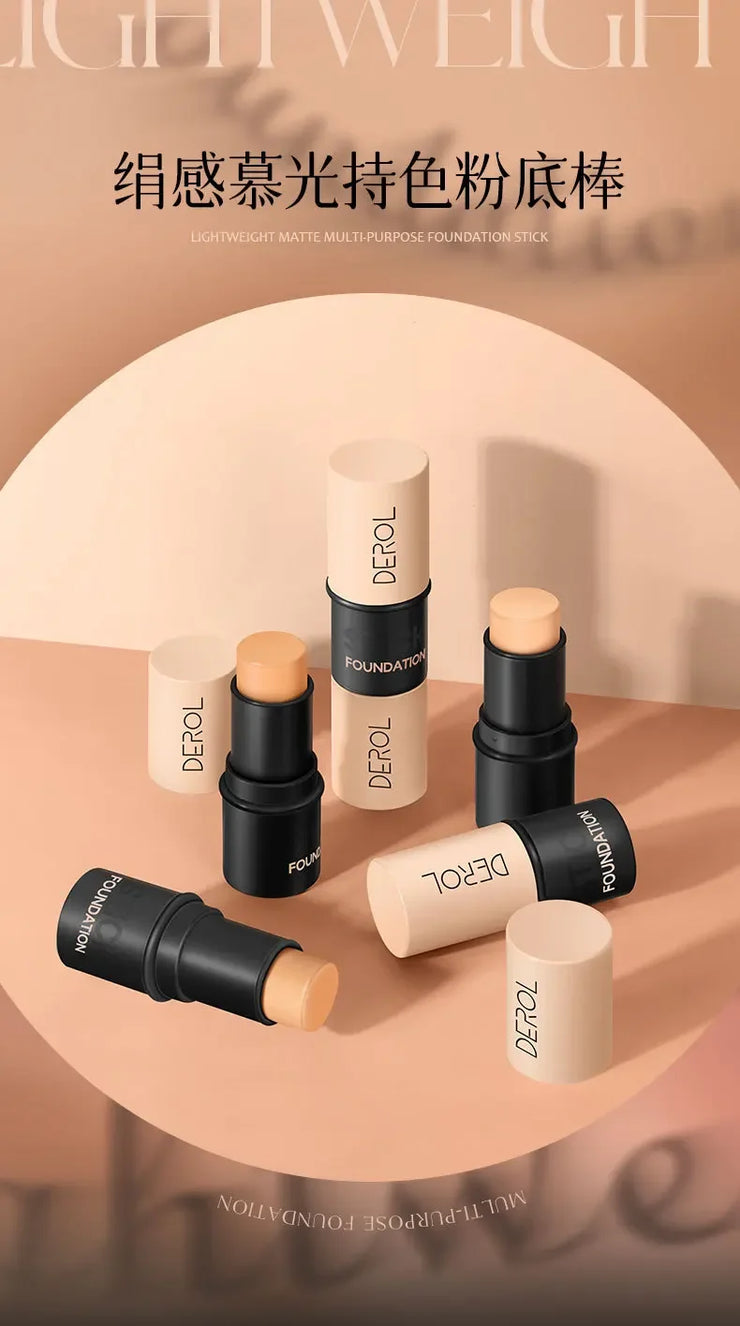 Matte Concealer Stick Moisturizing Liquid Foundation Cover Acne Eye Dark Circle Modify Skin Tone