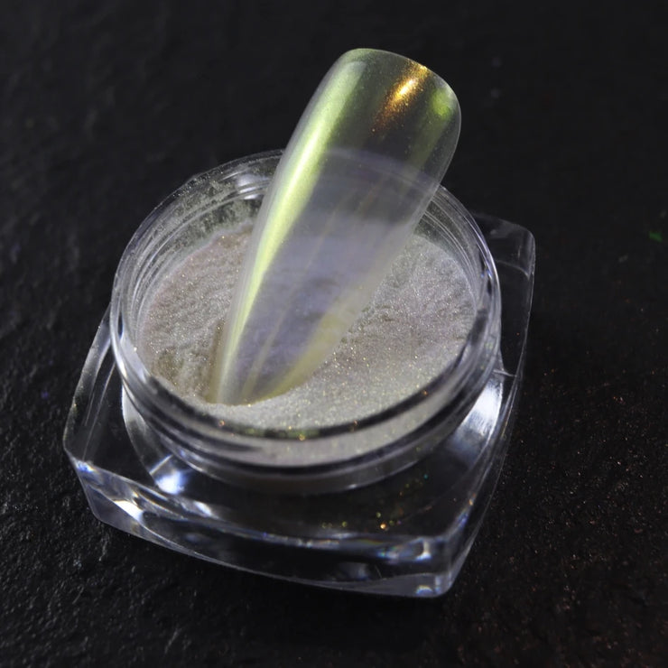 1Pcs Moonlight Chrome Powder Silver Pearl Shimmer Powder with Mirror Effect Pearl Effect Chrome
