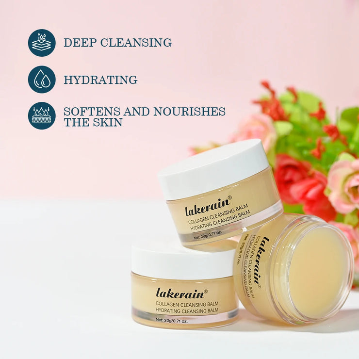 Pro-Collagen Cleansing Balm 3in1 Facial Cleanser For All Skin Types Soften Deep Cleanse