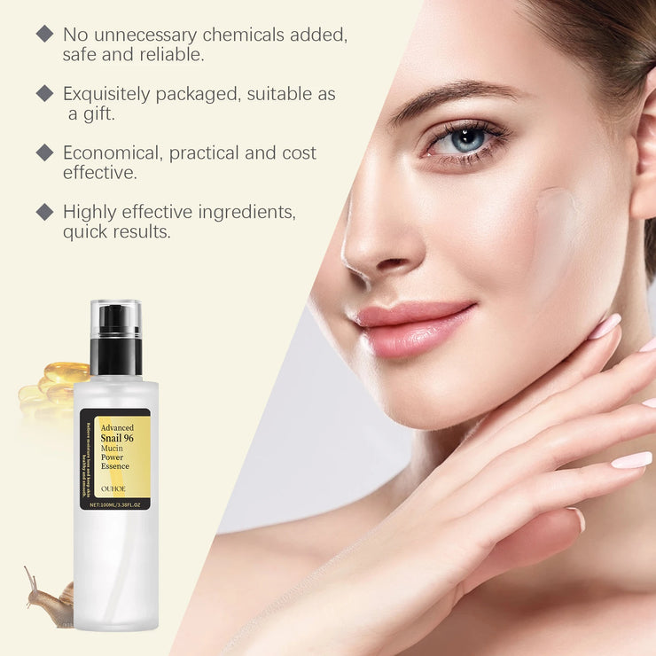 Advanced Snail 96 Mucin Power Essence Fading Fine Lines Moisturizing Brightening Skin Care