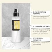 Advanced Snail 96 Mucin Power Essence Fading Fine Lines Moisturizing Brightening Skin Care