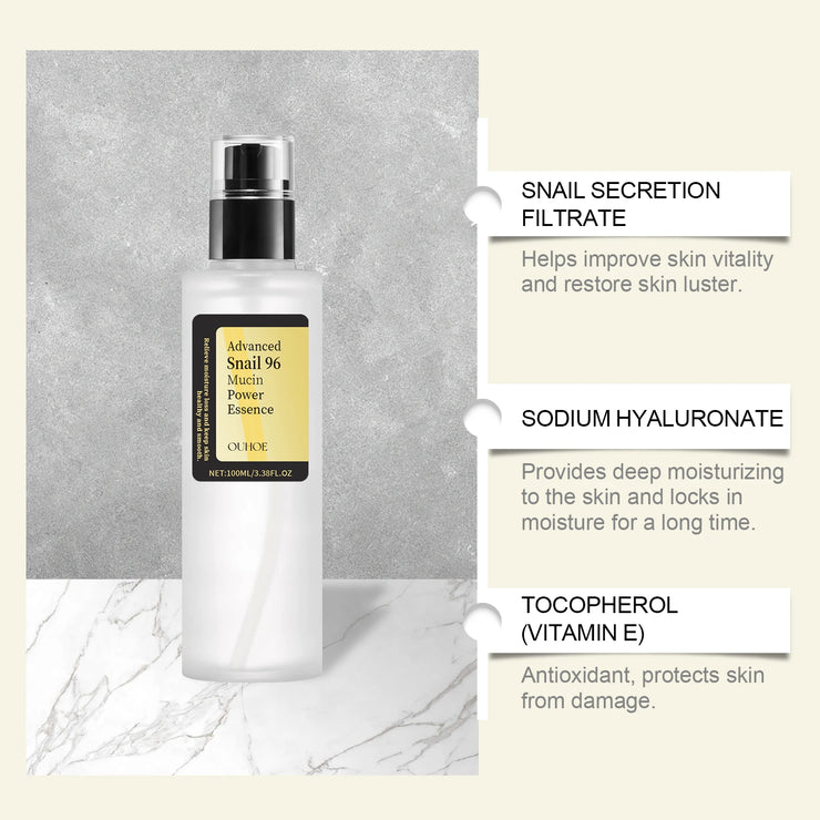 Advanced Snail 96 Mucin Power Essence Fading Fine Lines Moisturizing Brightening Skin Care