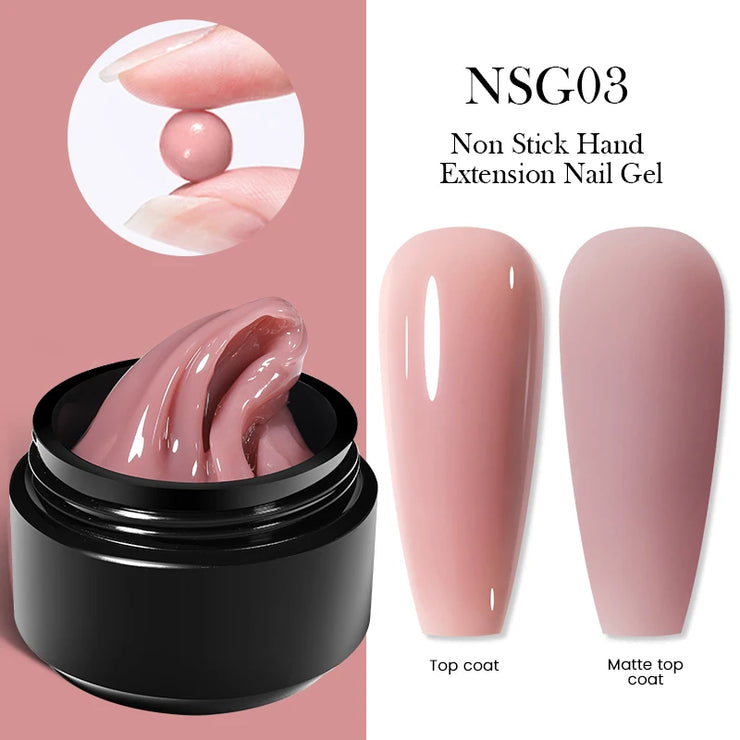 BORN PRETTY 15ml Jelly White Nude Non Stick Hand Solid Extension Nail Gel Polish
