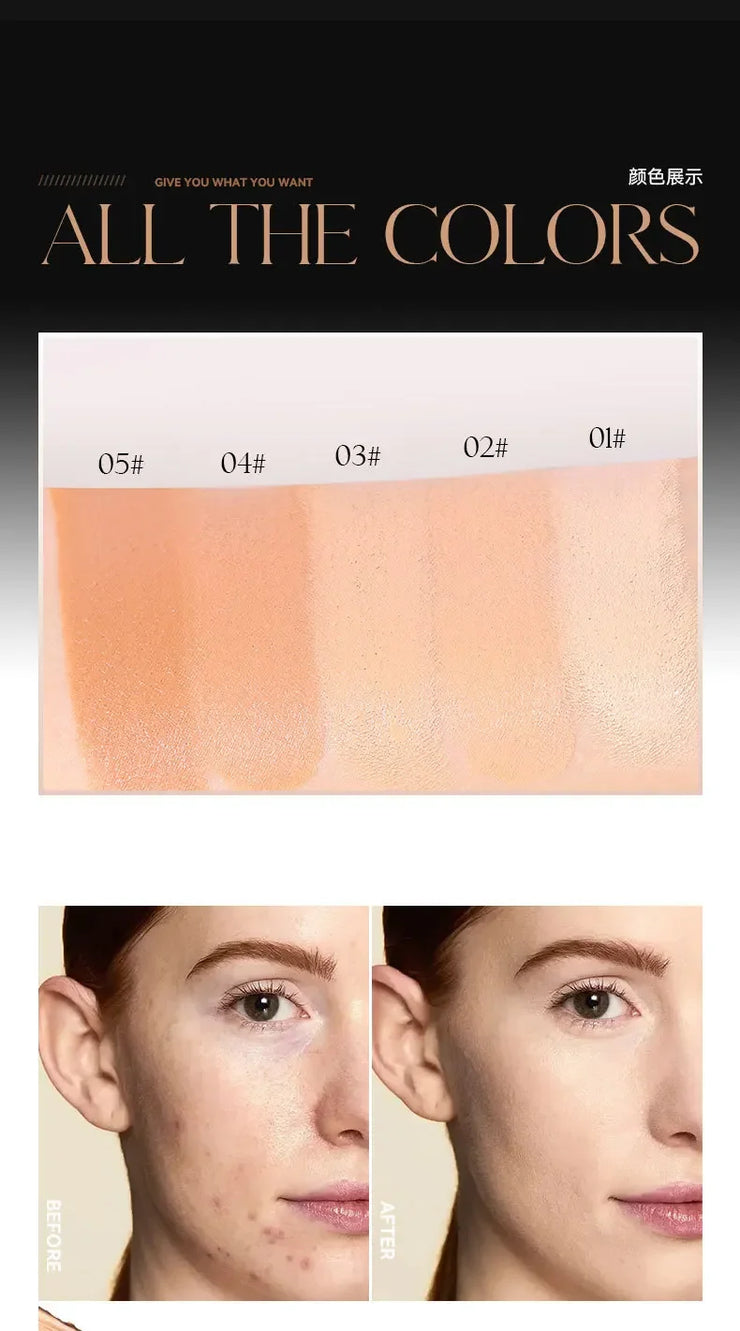 Matte Concealer Stick Moisturizing Liquid Foundation Cover Acne Eye Dark Circle Modify Skin Tone