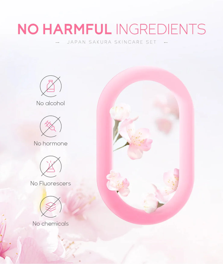 LAIKOU Sakura Skin Care Set Facial Cleanser Face Cream Essence Facial  Eye Cream