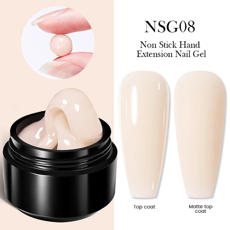 BORN PRETTY 15ml Jelly White Nude Non Stick Hand Solid Extension Nail Gel Polish