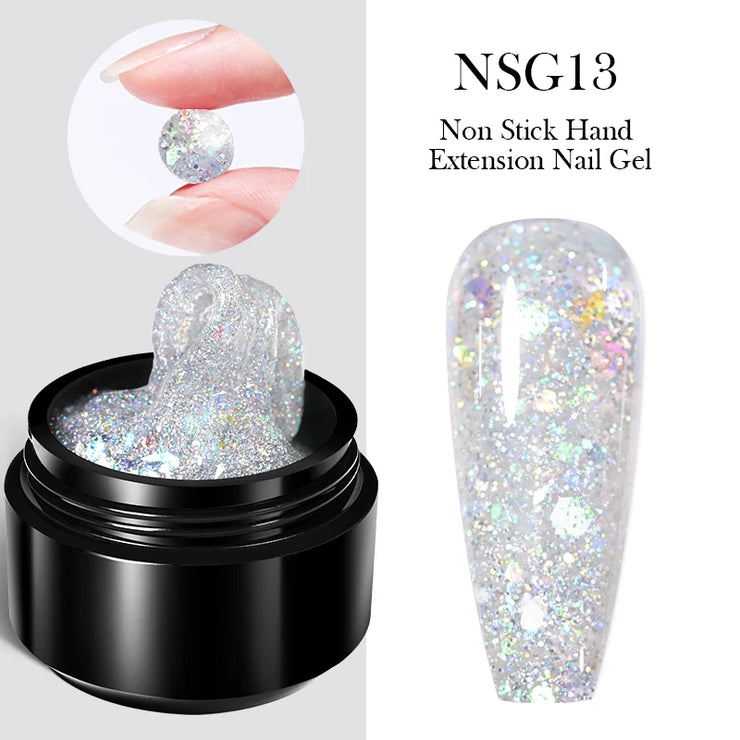BORN PRETTY 15ml Jelly White Nude Non Stick Hand Solid Extension Nail Gel Polish
